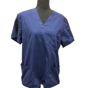 Adar Universal Scrub Top Medium Navy Blue Unisex Medical Uniform